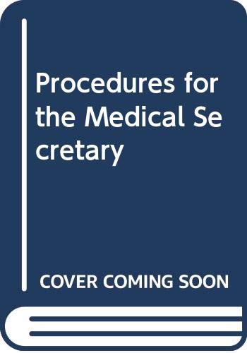 Book Procedures For The Medical Secretary free