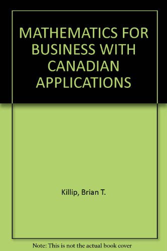 Book Mathematics For Business With Canadian Applications free