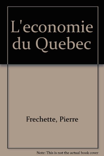 Book L'économie Du Québec (french Edition) free