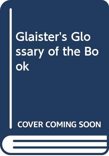Book Glaister's Glossary of the Book free