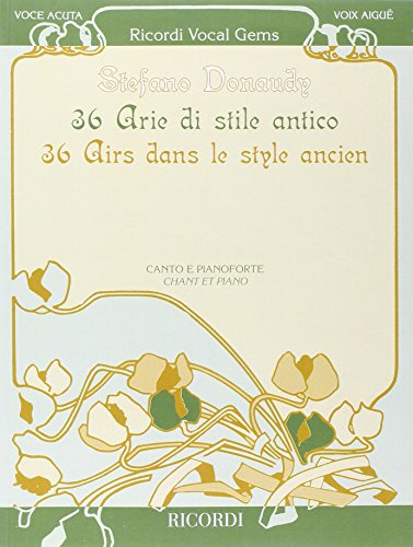 Book 36 Arias in Antique Style - Voix Aigue free
