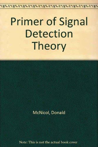 Book A primer of signal detection theory free