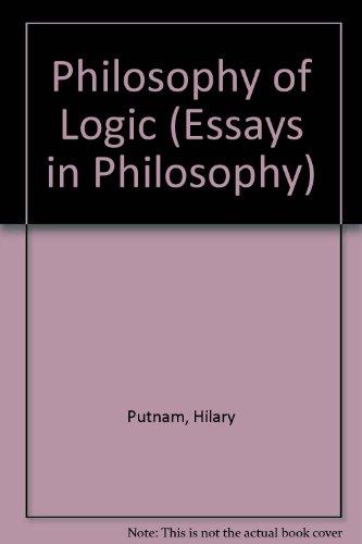 Book Philosophy of logic (Essays in philosophy) free