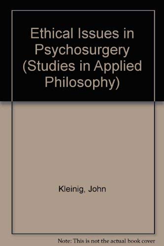 Book Ethical Issues In Psychosurgery free