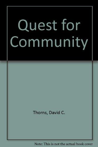 Book The quest for community: Social aspects of residential growth free