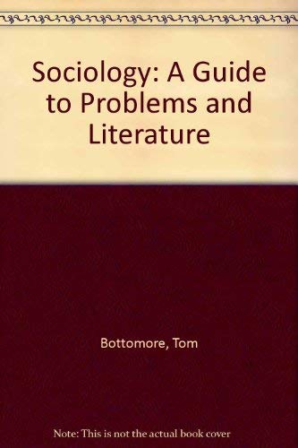 Book Sociology: A Guide To Problems And Literature free
