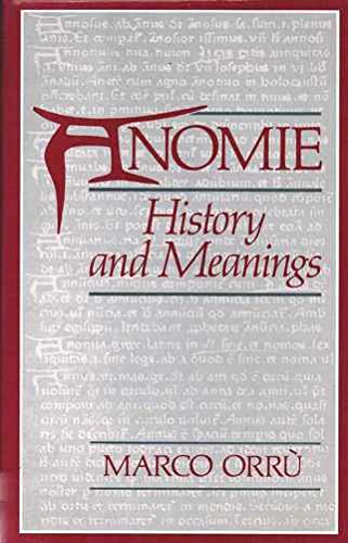 Book Anomie: History and Meanings free