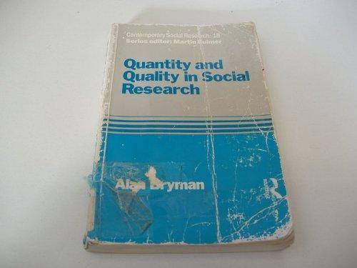 Book Quantity and Quality in Social Research (Contemporary Social Research) free