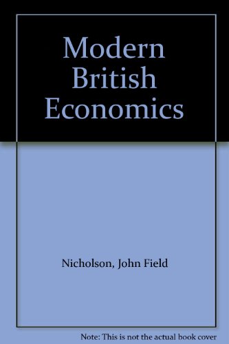 Book Modern British Economics free