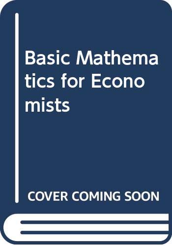 Book Basic Mathematics For Economists free