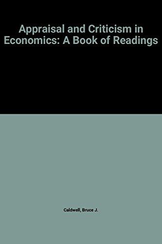Book Appraisal and Criticism in Economics: A Book of Readings free