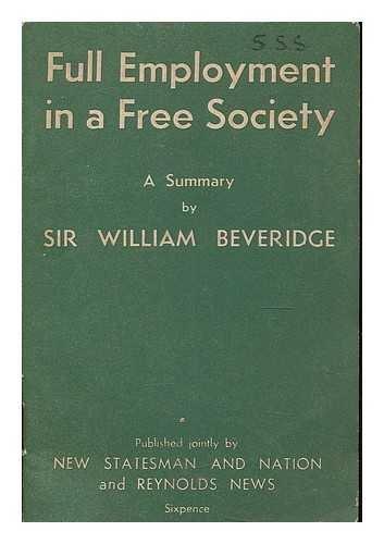 Book Full Employment In A Free Society free