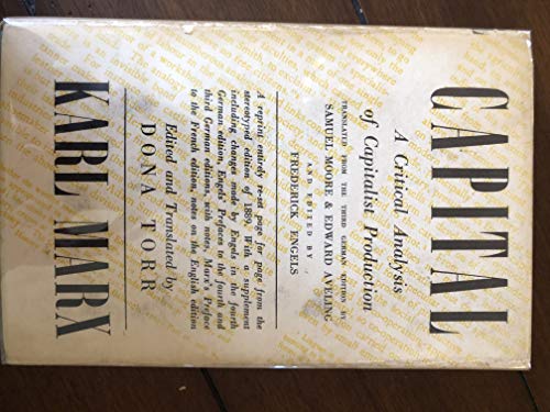 Book Capital : A Critical Analysis of Capitalistic Production free
