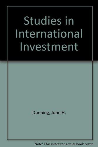 Book Studies In International Investment, free