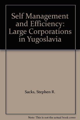 Book Self-management and efficiency: Large corporations in Yugoslavia free