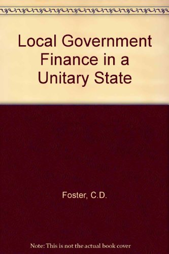Book Local government finance in a unitary state free