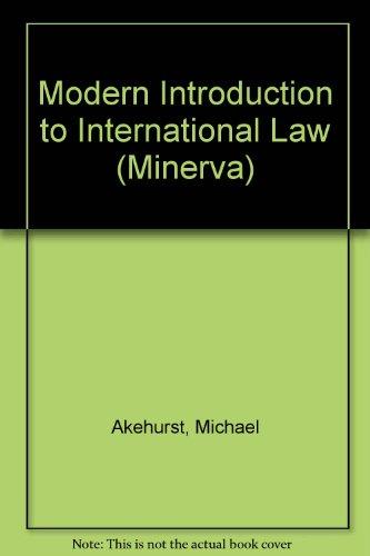 Book A modern introduction to international law (Minerva) free