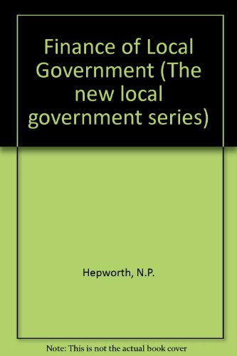Book Finance Of Local Government free