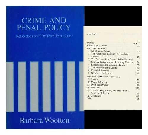 Book Crime and penal policy: Reflections on fifty years' experience free