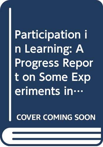 Book Participation In Learning: A Progress Report On Some Experiments In The Training Of Teachers free