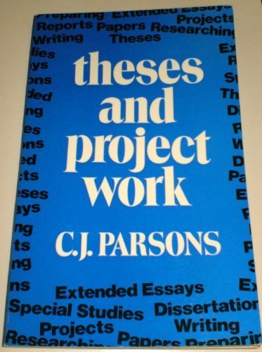 Book Theses and project work;: A guide to research and writing free