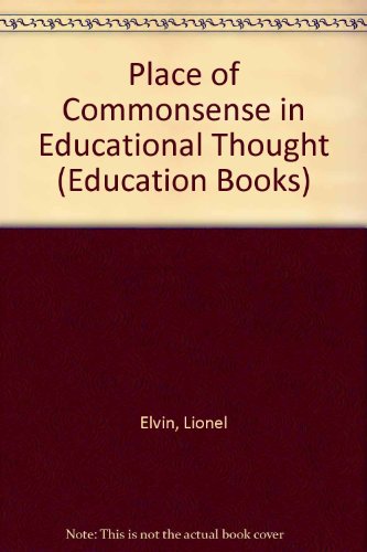 Book The Place Of Commonsense In Educational Thought free