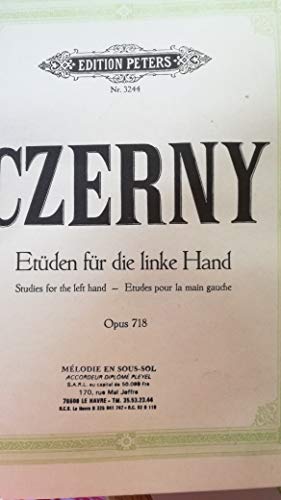 Book 24 ETUDES POUR LA MAIN GAUCHE OPUS 718 - POUR PIANO free
