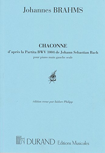 Book 5 ETUDES: CHACONNE D'APRES BACH (BWV 1004) PIANO free