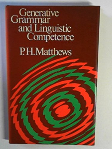 Book Generative Grammar and Linguistic Competence free