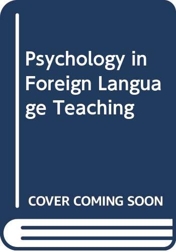 Book Psychology In Foreign Language Teaching free