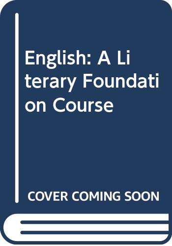 Book English: A Literary Foundation Course free