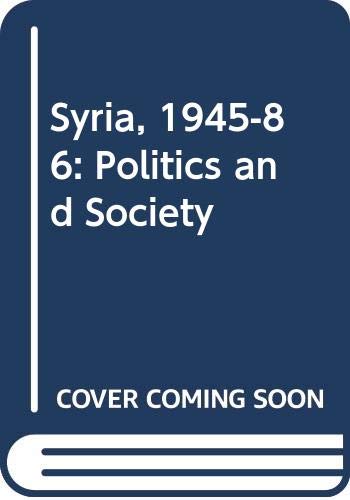 Book Syria 1945-1986: Politics and society free