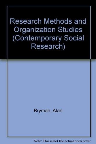 Book Research Methods & Organizat Cl (contemporary Social Research, 20) free