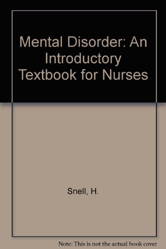 Book Mental disorder: An introductory textbook for nurses free