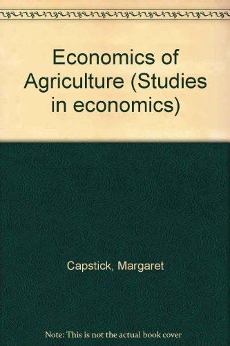 Book The Economics of Agriculture free