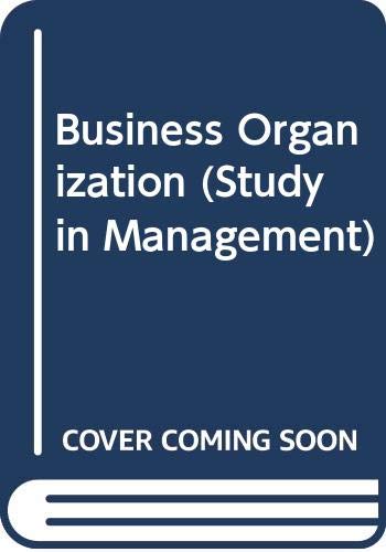 Book Business Organization (Study in Management) free