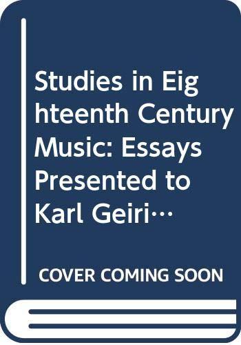Book Studies in eighteenth-century music: A tribute to Karl Geiringer on his seventieth birthday; free
