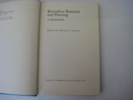 Book Recreation research and planning: A symposium; (Urban and regional studies) free