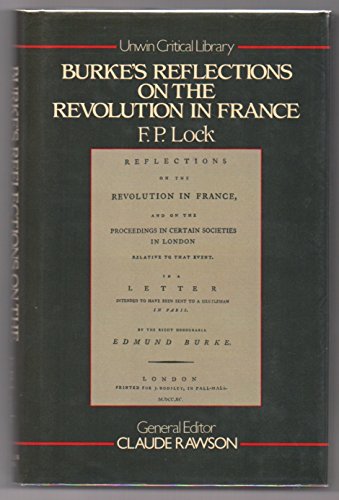 Book Burke's Reflections On The Revolution In France free