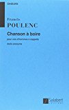 Book Partitions classique SALABERT POULENC F. - CHANSON A BOIRE - VOIX D'HOMMES A CAPPELLA Choeur et ensemble vocal free