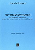 Book Partitions classique SALABERT POULENC F. - 7 REPONS DES TENEBRES - CHANT ET PIANO Voix solo, piano free