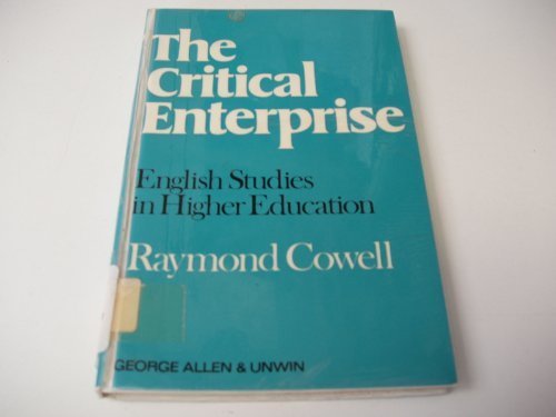 Book The Critical Enterprise: English Studies In Higher Education free