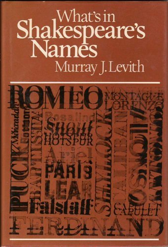 Book What's in Shakespeare's names free