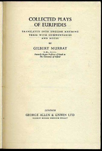 Book Collected Plays of Euripides free