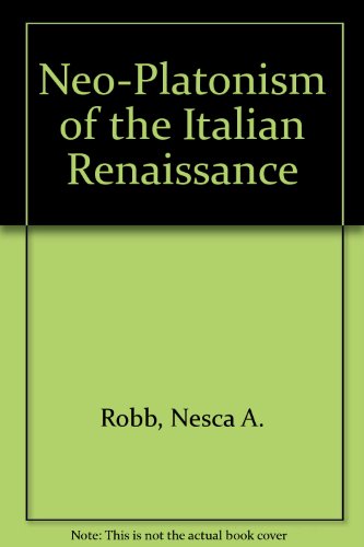 Book Neo-platonism Of The Italian Renaissance free