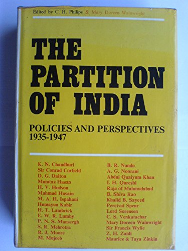 Book The Partition of India: Policies and perspectives, 1935-1947; free