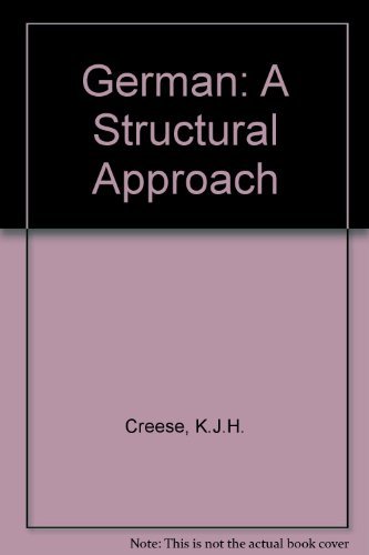 Book German: Bk. 1: A Structural Approach free