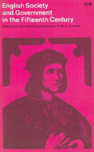 Book English Society & Government: in the 15th Century (History Today) free