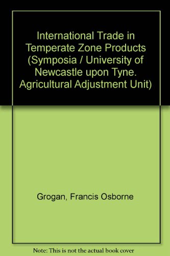 Book International Trade In Temperate Zone Products free