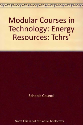 Book Energy Resources: Teacher's Book (modular Courses In Technology) free